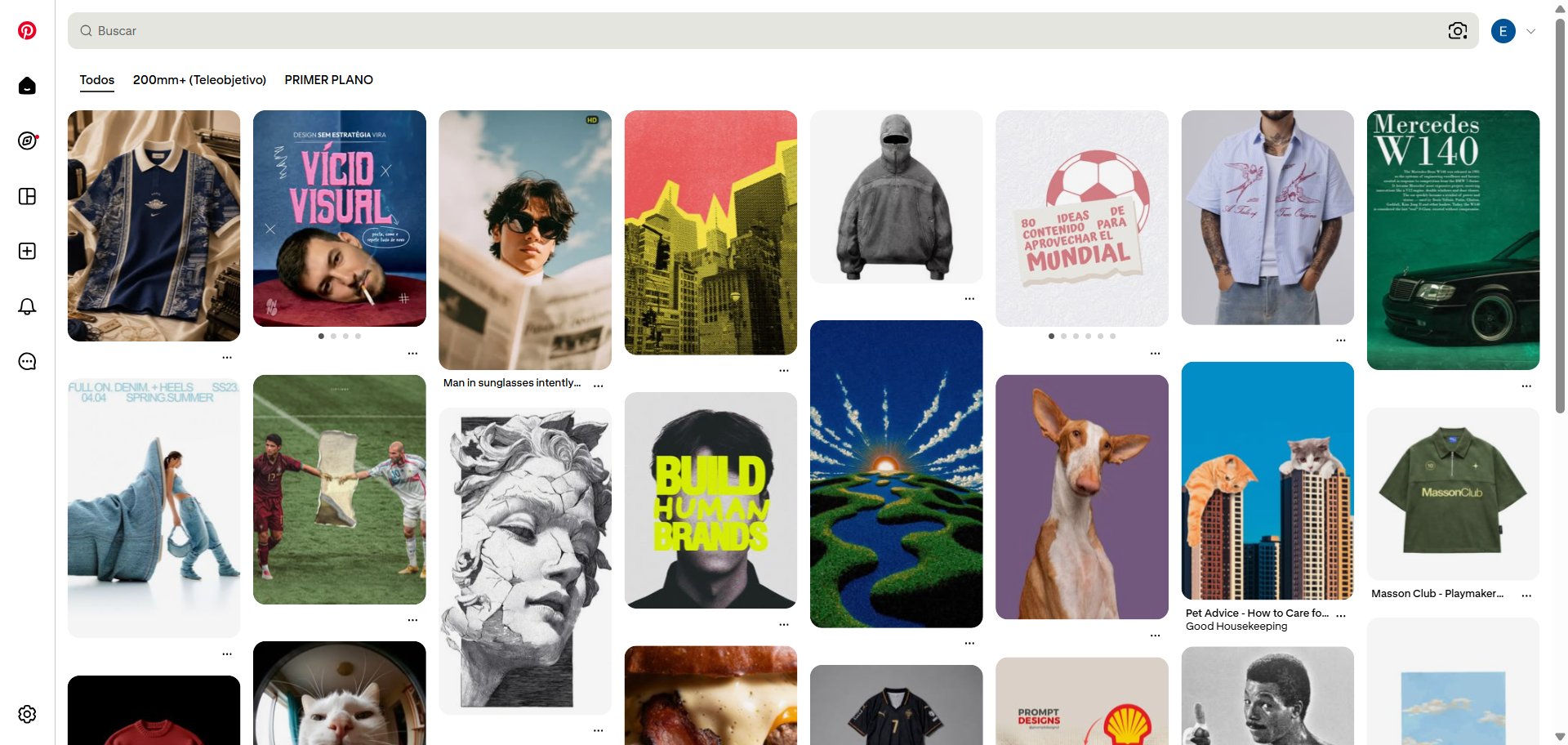 Buscando inspiración en Pinterest