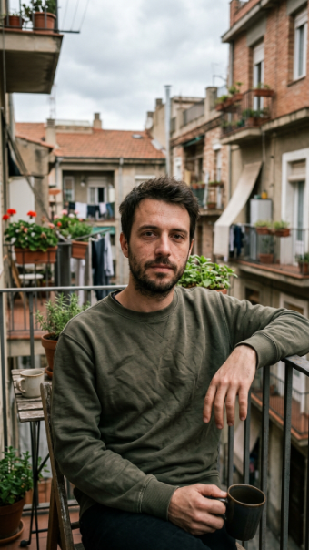 Male influencer everyday realism