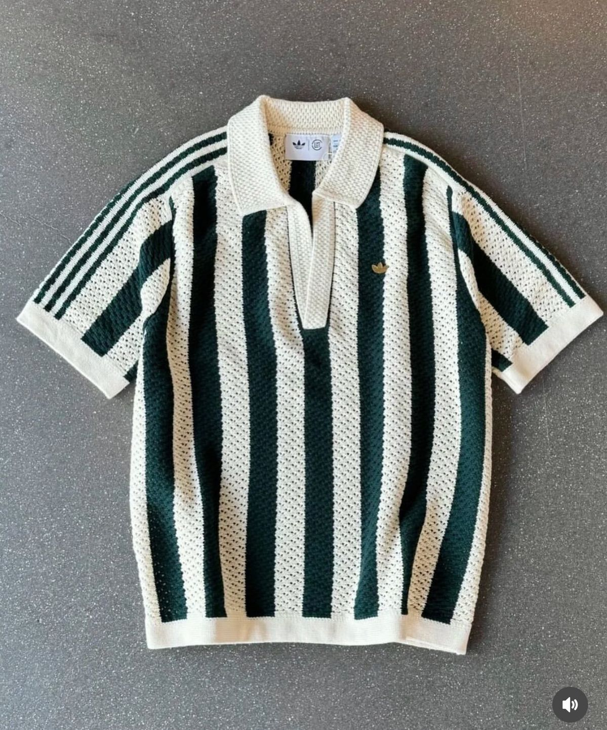 Polo Tejida Verde y Crema
